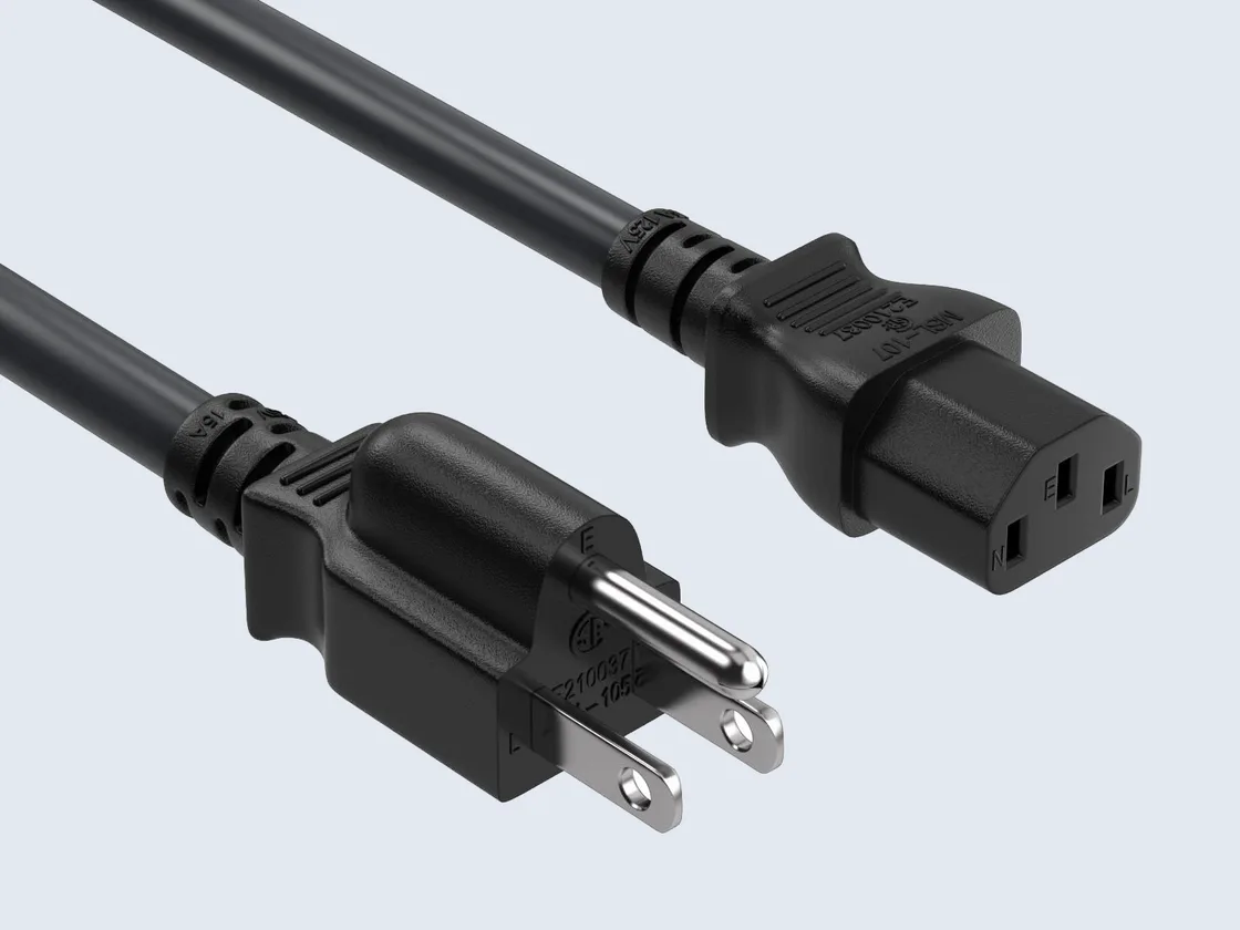 Willtronix AC power cord with NEMA and IEC connectors